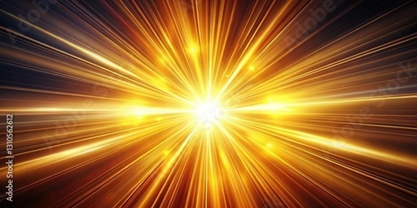Fototapeta Long exposure sun rays burst into dynamic light trails, creating a magical sunrise in slow motion.