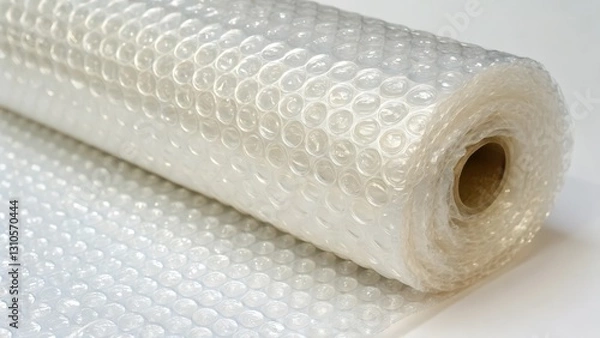 Fototapeta Roll of Bubble Wrap on White Background