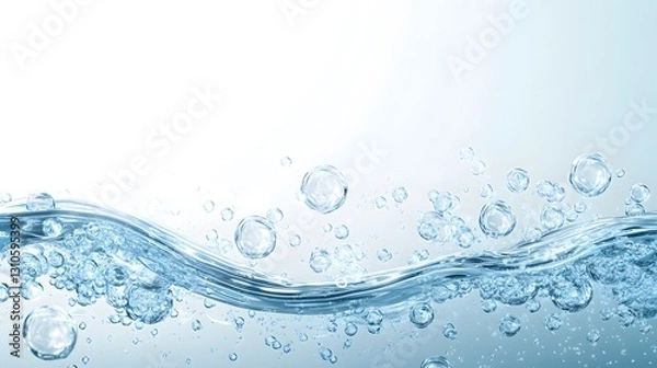 Fototapeta Bubbles float in the water