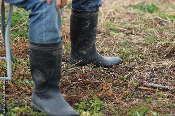 Fototapeta 男性の長靴