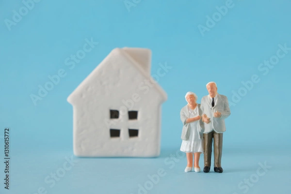 Obraz 家と老夫婦