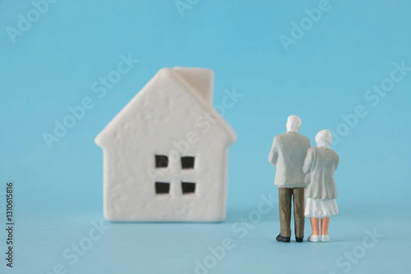 Obraz 家と老夫婦