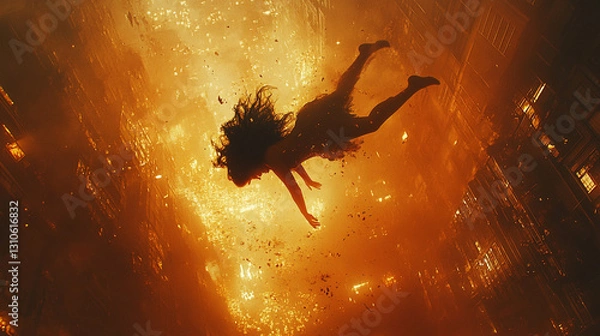 Fototapeta halloween spider on a fire