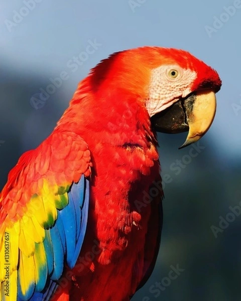 Obraz The Scarlet Macaw is one of the largest types of macaw, with a body length that can reach 90 cm. 