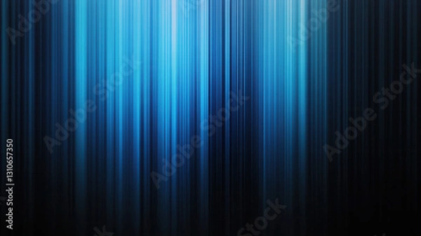 Fototapeta Blue vertical lines on a black background, with a gradient and blurred effect