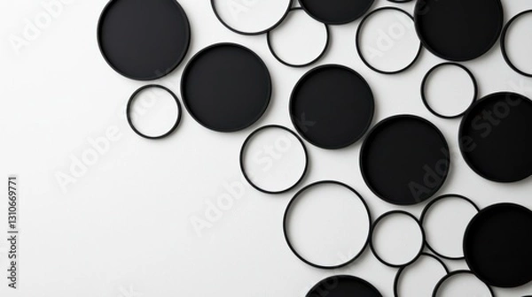 Fototapeta Intriguing Wall Covered in Colorful Circles Creating a Modern Artistic Vibe