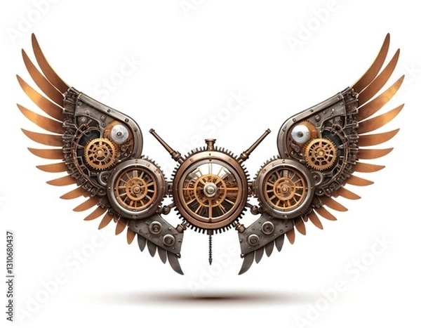 Obraz Steampunk Wings Mechanical Gear Design