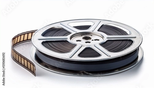 Obraz movie reels and film isolated on transparent or white background