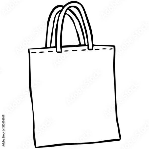 Obraz Handdrawn Shopping tote bag illistration