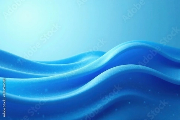 Obraz Gradient light blue waves on a digital screen, cyber wave, digital art