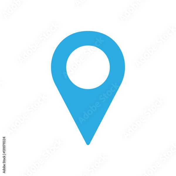 Obraz map pin sign blue
