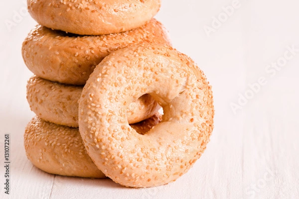 Obraz Sesame bagels. 