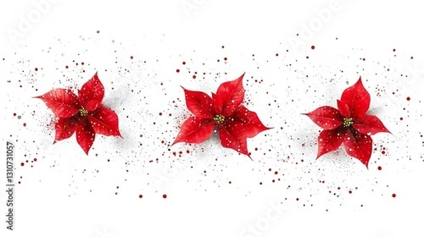 Fototapeta Nature-inspired watercolor style flowers artistic display bright background serene viewpoint