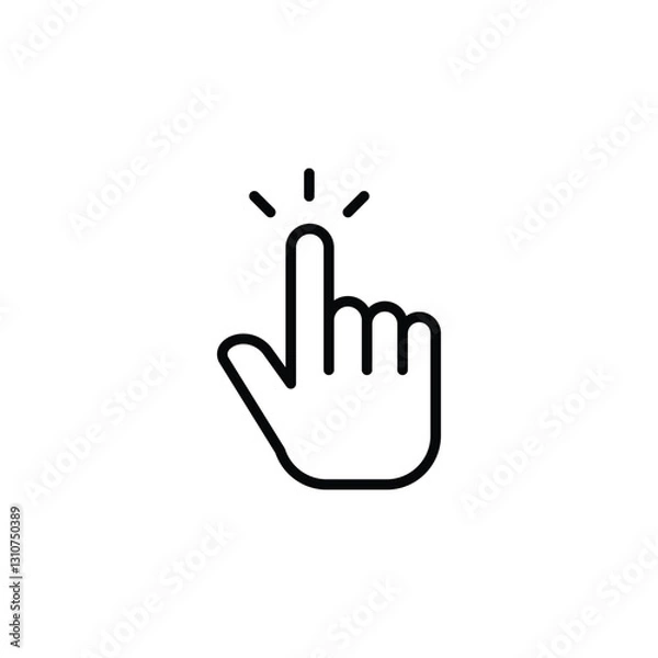 Obraz hand clicks icon. pointer icon vectors
