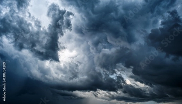 Obraz stormy sky with dark clouds texture