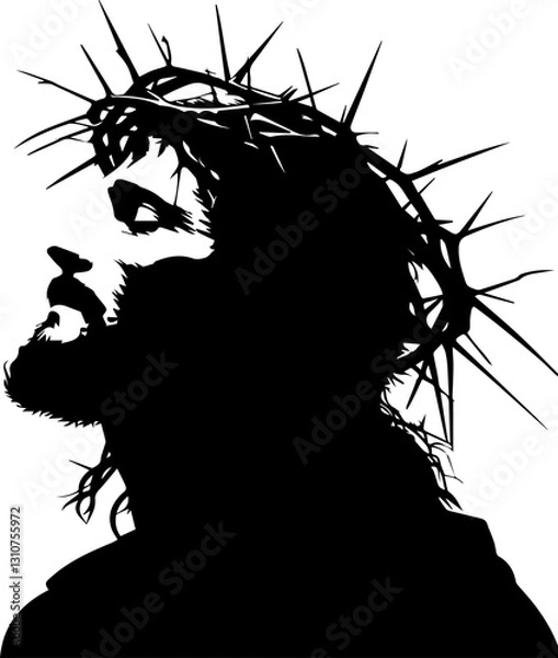 Obraz 예수 그리스도 실루엣 벡터 일러스트