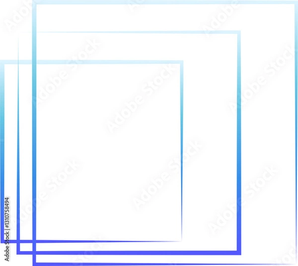 Fototapeta Square color blend line gradient technology concept, logo, template, frame