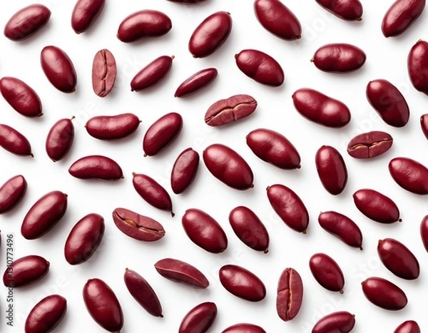 Obraz Red Kidney Beans Pattern, Top View
