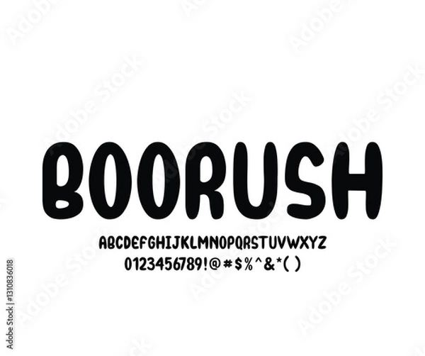 Fototapeta Boorsuh font for logo and headline. Isolated Vector typeset