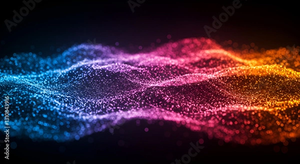 Fototapeta Thin Light Network - Delicate Light-Based Data Network