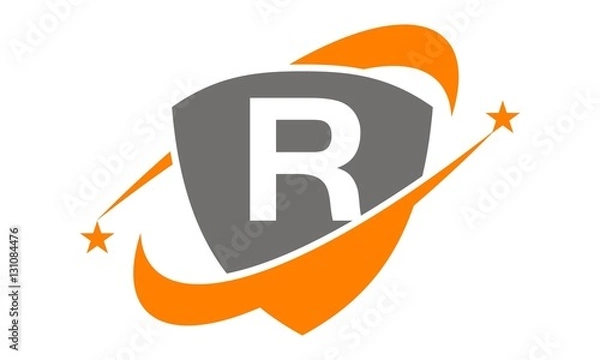 Obraz Shield Star Swoosh Initial R