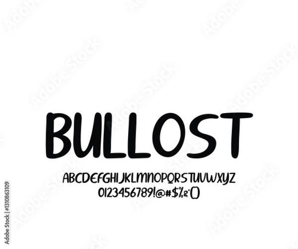 Fototapeta Bullost font for logo and headline. Isolated Vector typeset