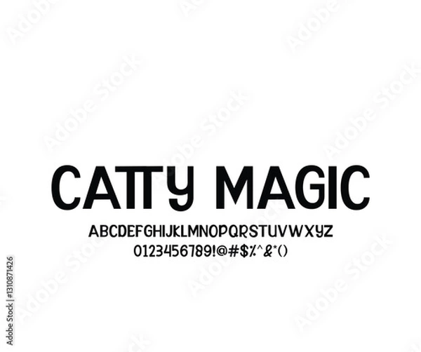 Fototapeta Catty Magic font for logo and headline. Isolated Vector typeset
