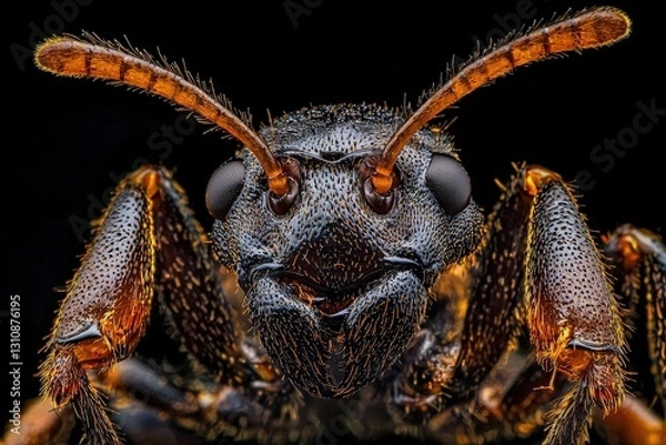 Obraz Close-Up Portrait of a Bullet Ant Paraponera clavata Displaying Unique Features and Details