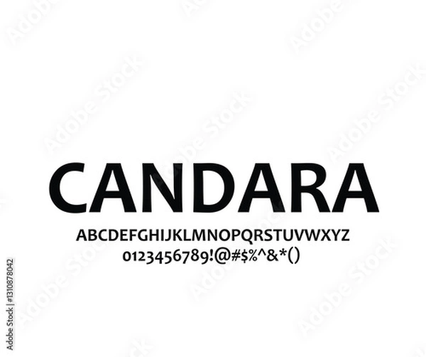 Fototapeta Candara font for logo and headline. Isolated Vector typeset