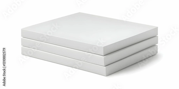 Fototapeta Three Mattress Layers 3D Rendering Scene White Foam Mattress Layers
