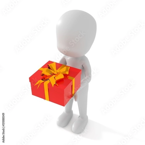 Fototapeta New Year gifts 3d rendering