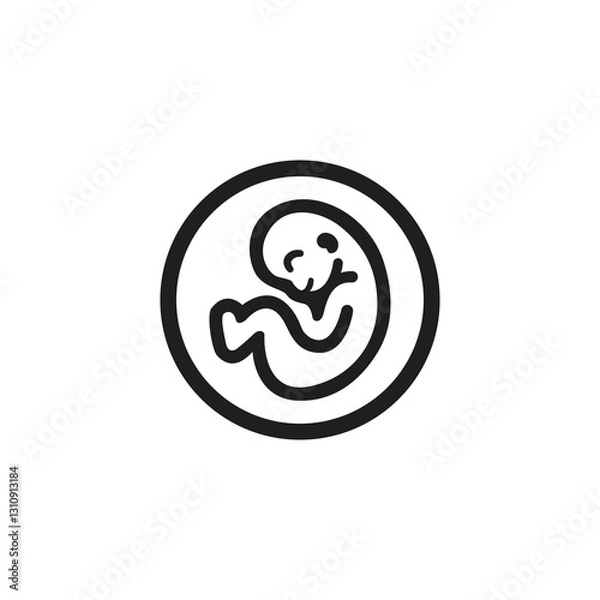 Fototapeta Fetus vector logo template