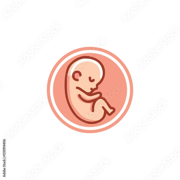 Fototapeta Fetus vector logo template