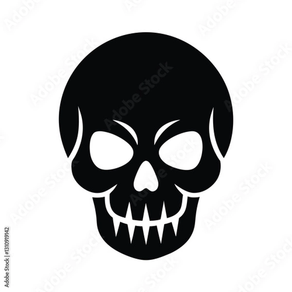 Fototapeta Skull Silhouette Vector Design.