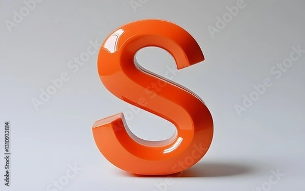 Obraz 19. Bold and clear letter S on a white background