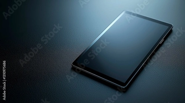Fototapeta Sleek Tablet Device on Dark Surface for Modern Digital Experience Technology and Design
