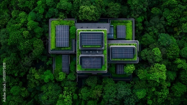 Fototapeta Eco-Friendly Architecture Surrounded by Nature