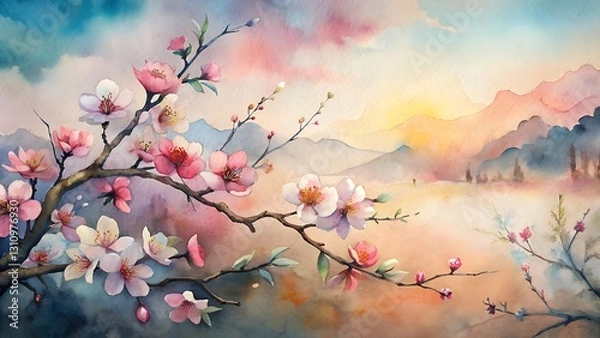 Fototapeta cherry blossom in spring