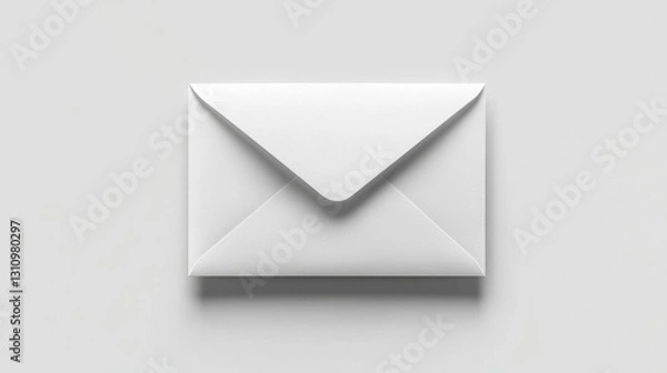 Fototapeta A white envelope with a flap.