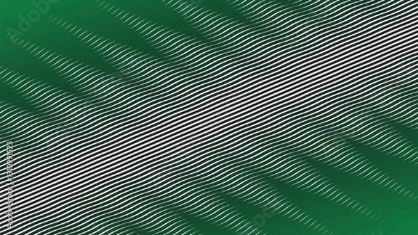 Obraz Dark green stripes wave lines pattern abstract background for backdrop or fabric style