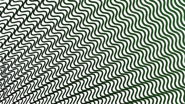 Fototapeta Dark green stripes wave lines pattern abstract background for backdrop or fabric style