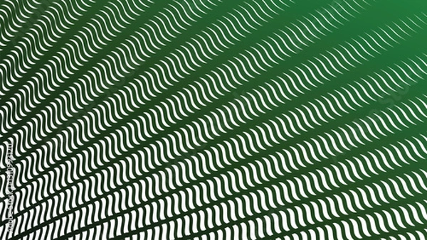 Fototapeta Dark green stripes wave lines pattern abstract background for backdrop or fabric style