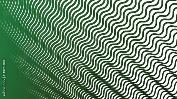 Fototapeta Dark green stripes wave lines pattern abstract background for backdrop or fabric style