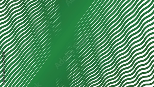 Obraz Dark green stripes wave lines pattern abstract background for backdrop or fabric style