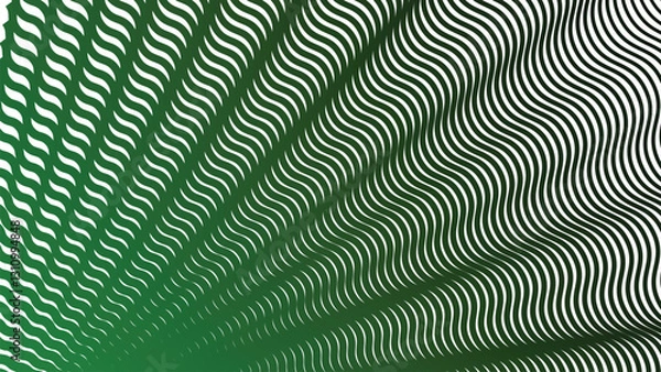 Fototapeta Dark green stripes wave lines pattern abstract background for backdrop or fabric style