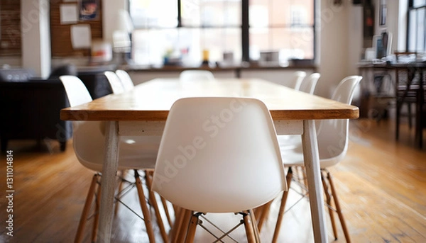 Fototapeta Modern, empty conference table