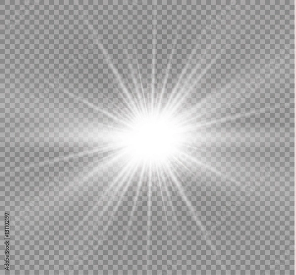 Obraz Glow light effect. Star burst with sparkles.