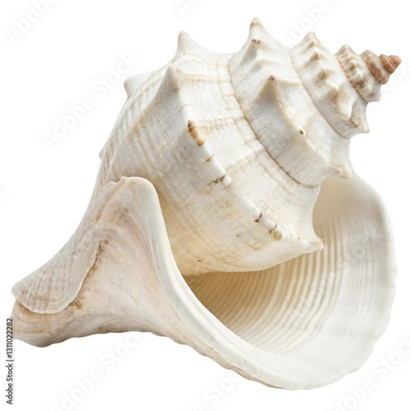 Obraz White conch shell isolated on a transparent background