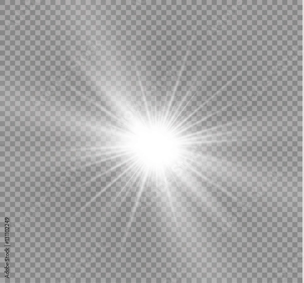 Obraz Glow light effect. Star burst with sparkles.