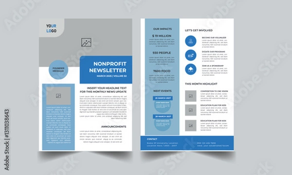 Fototapeta Nonprofit Newsletter